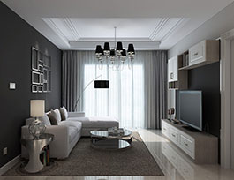 現(xiàn)代簡約風格裝修圖片|簡約兩室一廳定制家具效果圖